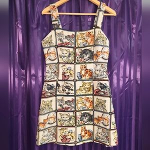 ❌️ [SOLD] NWT Cider Sz M Upholstery Cat Bodycon Mini Dress